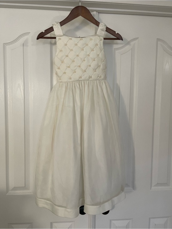 Cinderella Other - Cinderella Ivory Quilted Bodice Flower Accent Dress